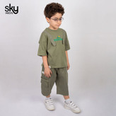 تیشرت و شلوارک پسرانه از برند sky با شلوارک کتان