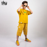 تیشرت و شلوارک پسرانه از برند sky با شلوارک کتان